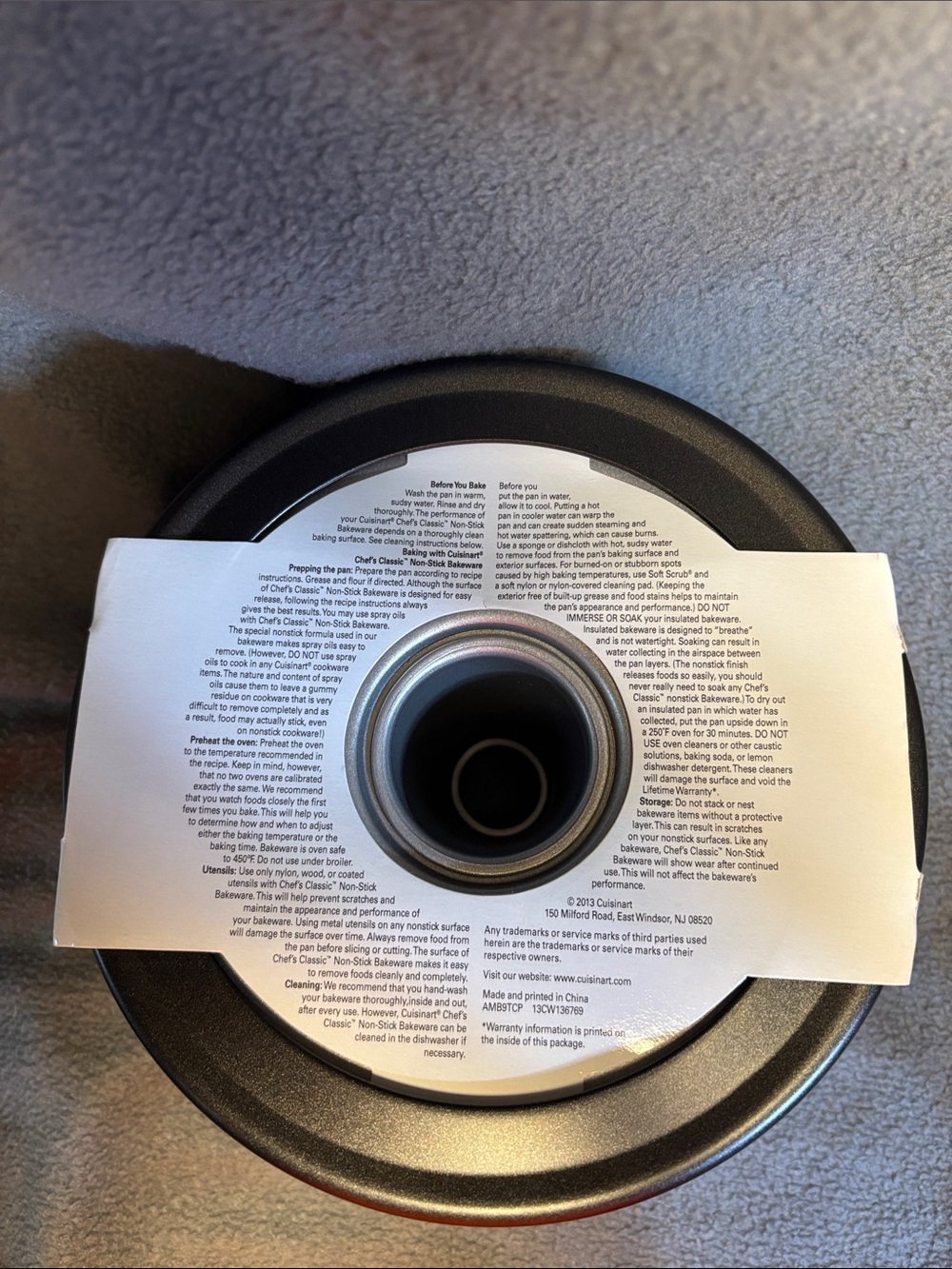 Cuisinart Black Nonstick 9" Tube Cake Pan - Picture 2 of 3